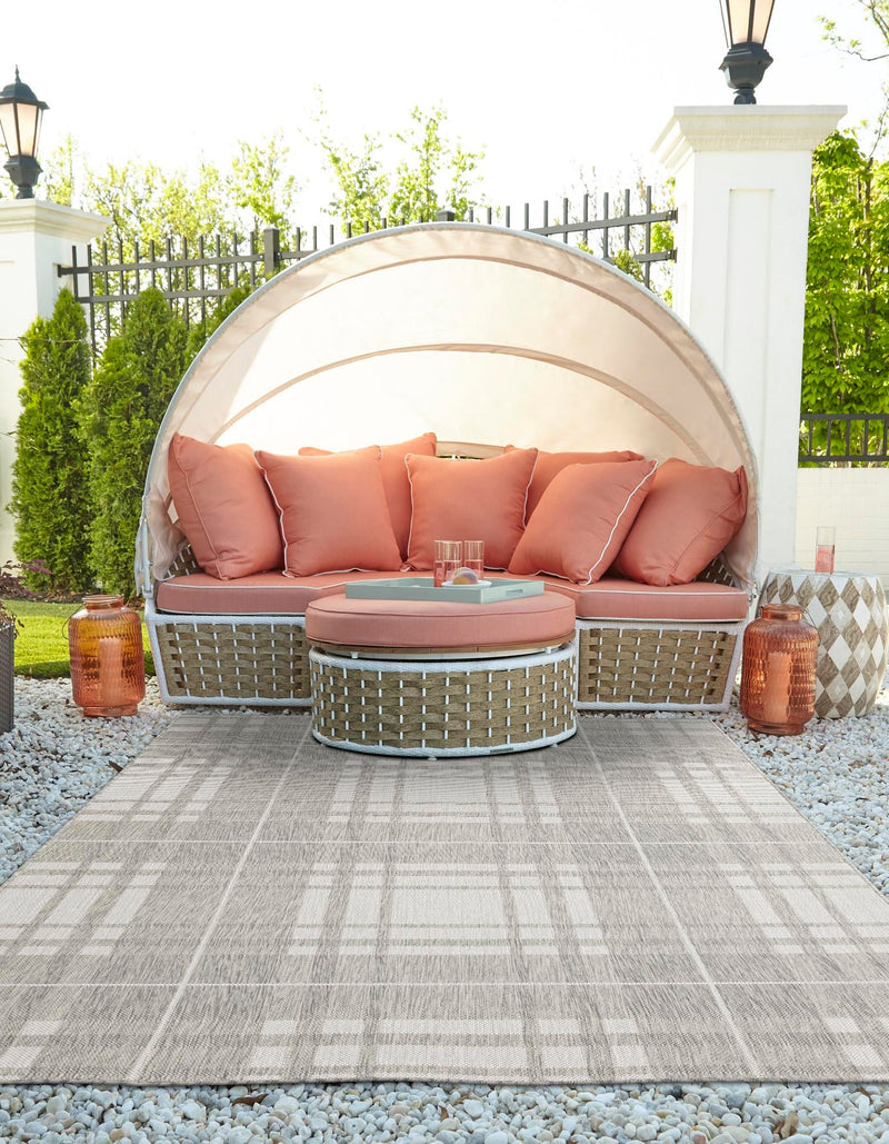 Patio Plaid Collection Area Rug - Terrace Rectangle Gray lifestyle 32