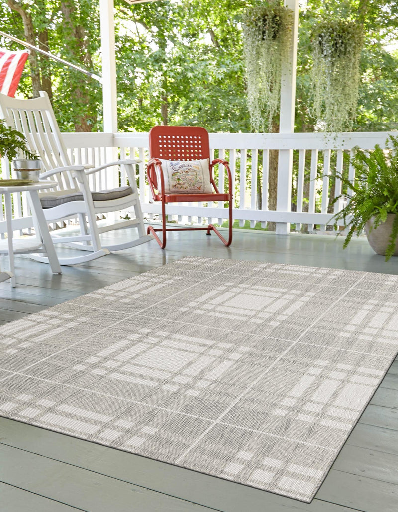Patio Plaid Collection Area Rug - Terrace Rectangle Gray lifestyle 50