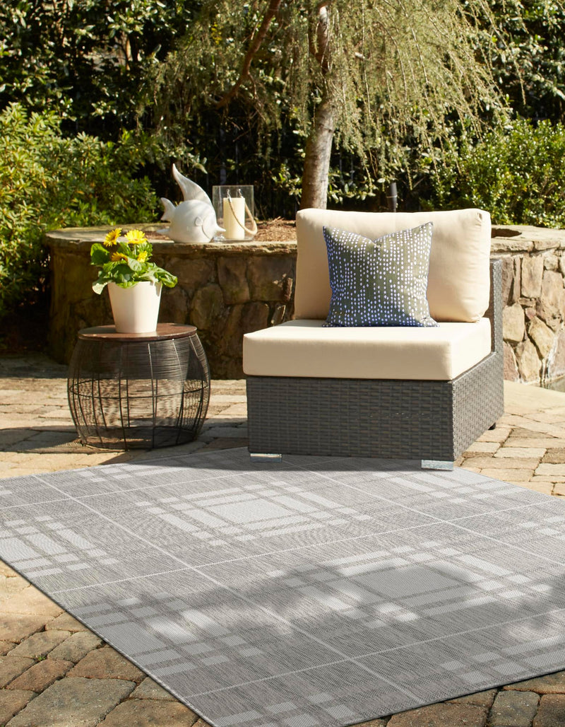 Patio Plaid Collection Area Rug - Terrace Rectangle Gray lifestyle 62