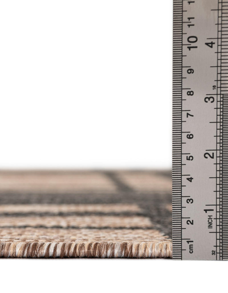 Patio Plaid Collection Area Rug - Terrace Rectangle Black and Brown lifestyle 64