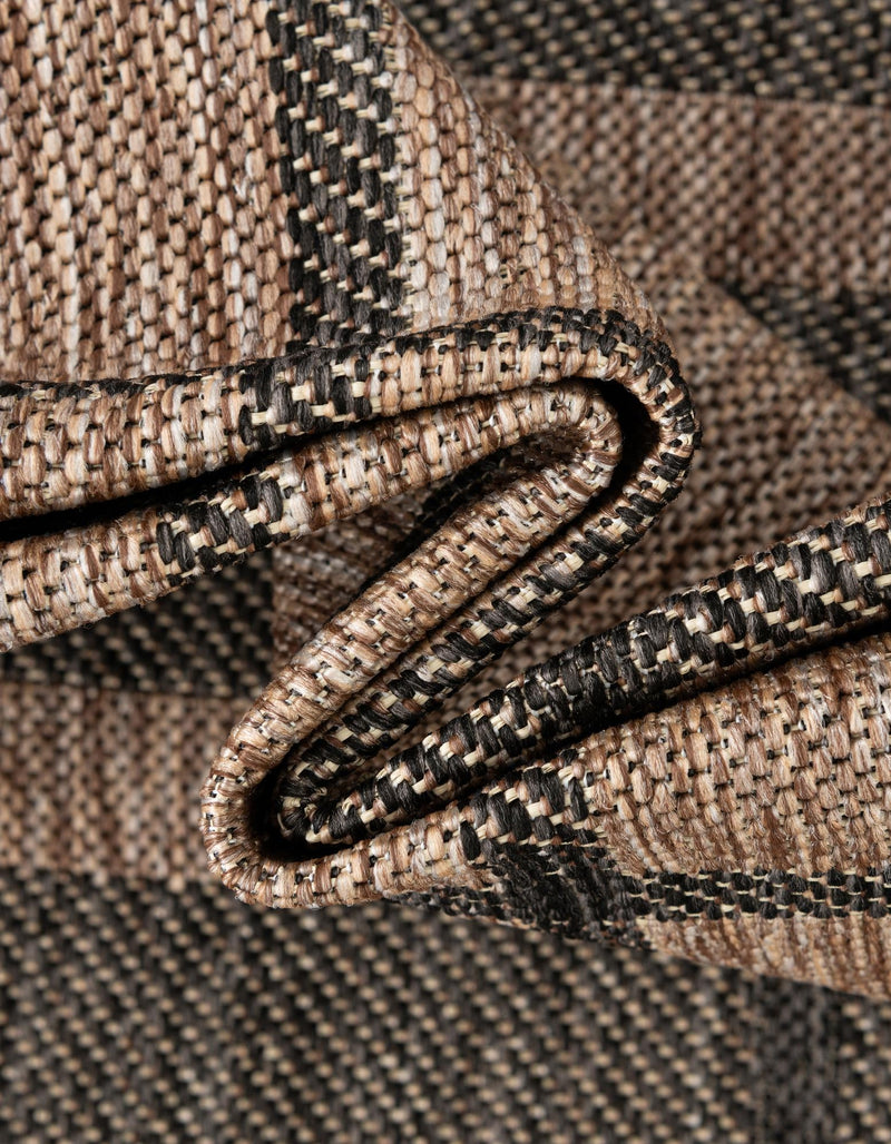 Patio Plaid Collection Area Rug - Terrace Rectangle Black and Brown lifestyle 71