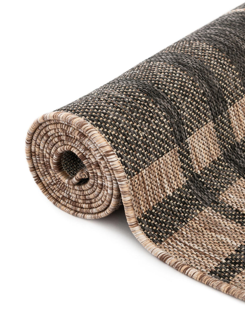 Patio Plaid Collection Area Rug - Terrace Rectangle Black and Brown lifestyle 80