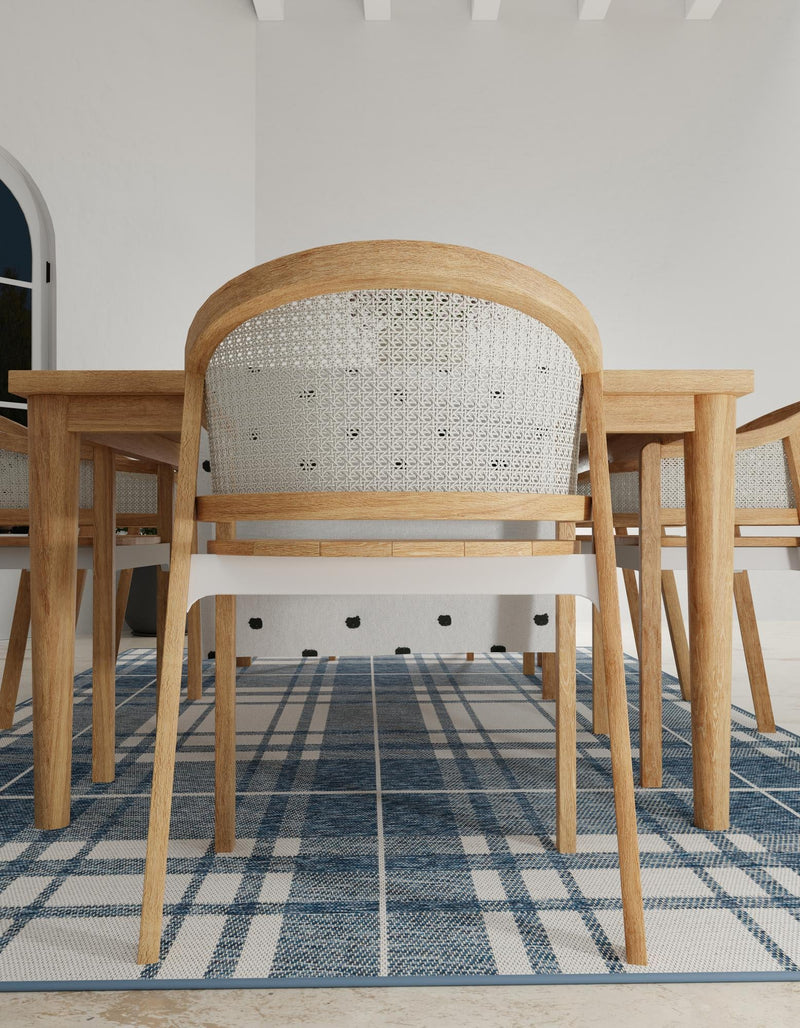 Patio Plaid Collection Area Rug - Terrace Rectangle Blue lifestyle 9