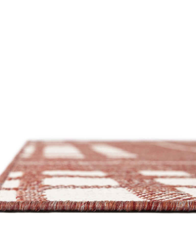 Patio Plaid Collection Area Rug - Terrace Square Red lifestyle 15