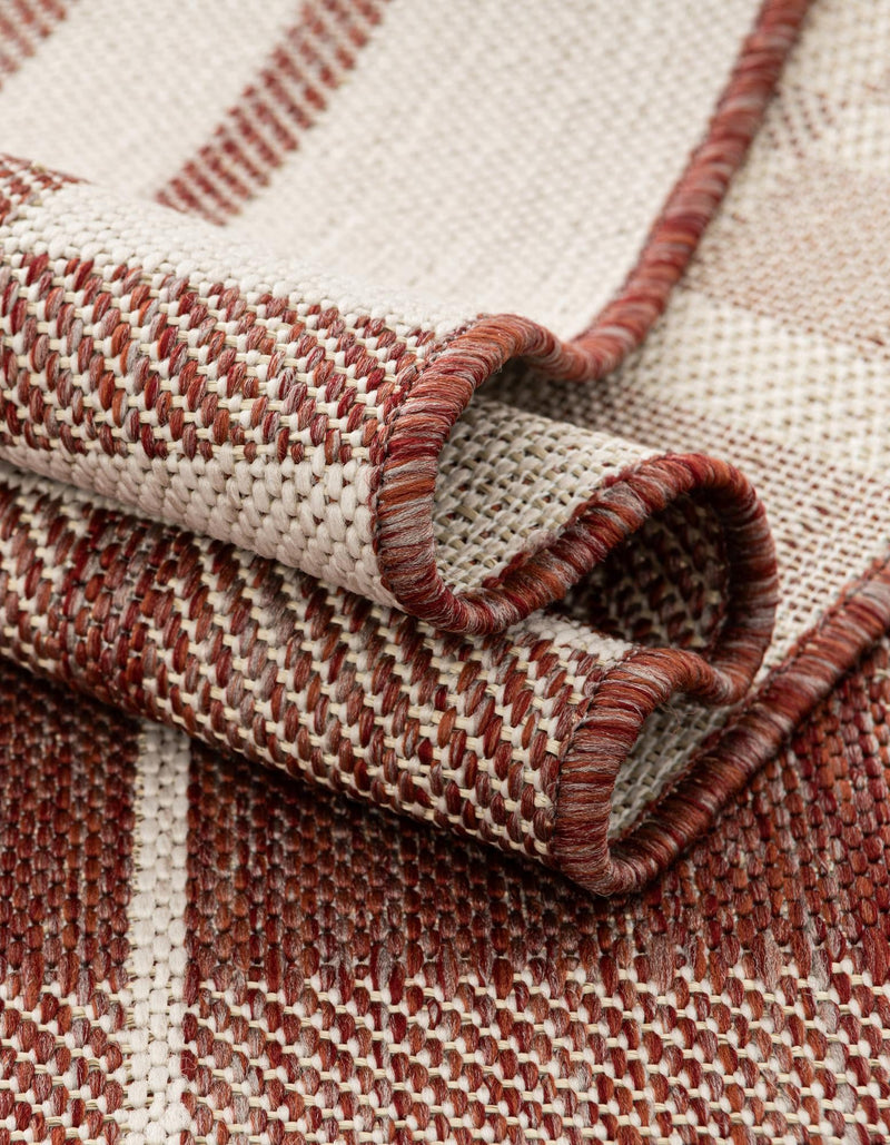 Patio Plaid Collection Area Rug - Terrace Square Red lifestyle 21