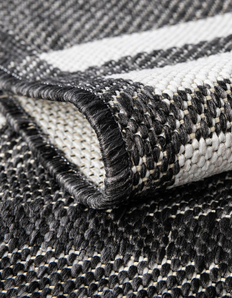 Patio Plaid Collection Area Rug - Terrace Rectangle Black and White lifestyle 67