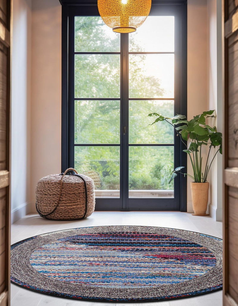 Urban Terrace Collection Area Rug - Oasis Round Multi lifestyle 42