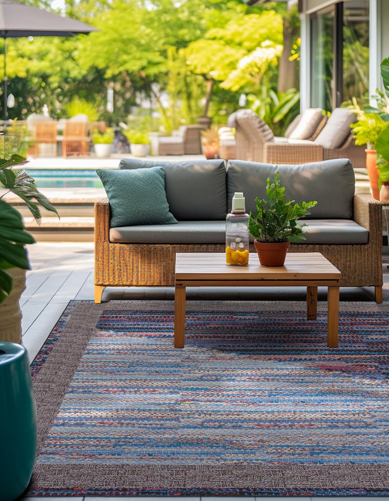 Urban Terrace Collection Area Rug - Oasis Square Multi lifestyle 32