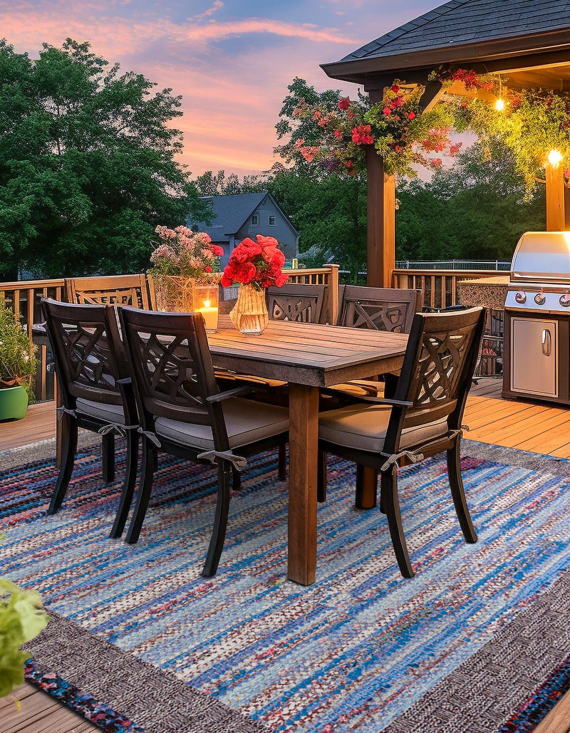 Urban Terrace Collection Area Rug - Oasis Square Multi lifestyle 38