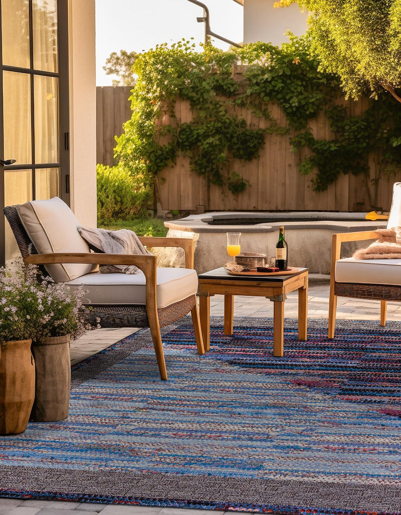 Urban Terrace Collection Area Rug - Oasis Square Multi lifestyle 44