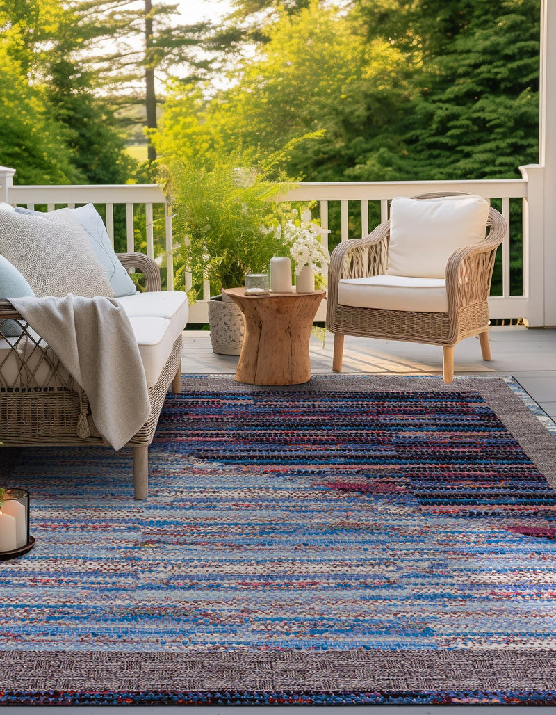 Urban Terrace Collection Area Rug - Oasis Square Multi lifestyle 47