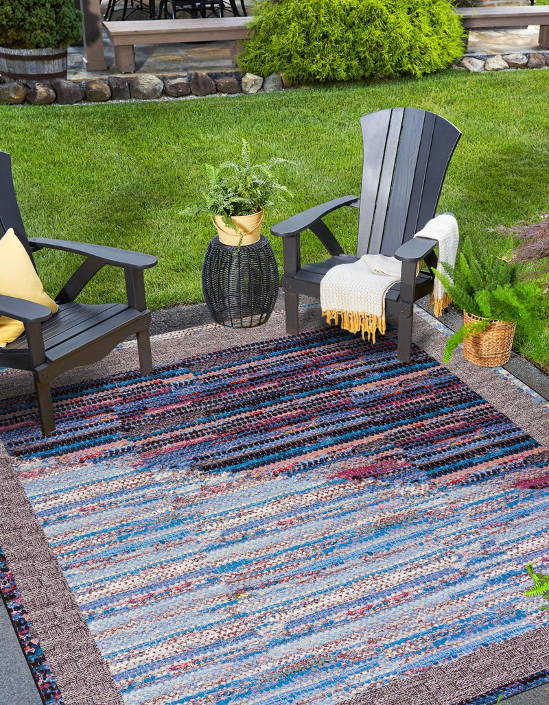 Urban Terrace Collection Area Rug - Oasis Square Multi lifestyle 53