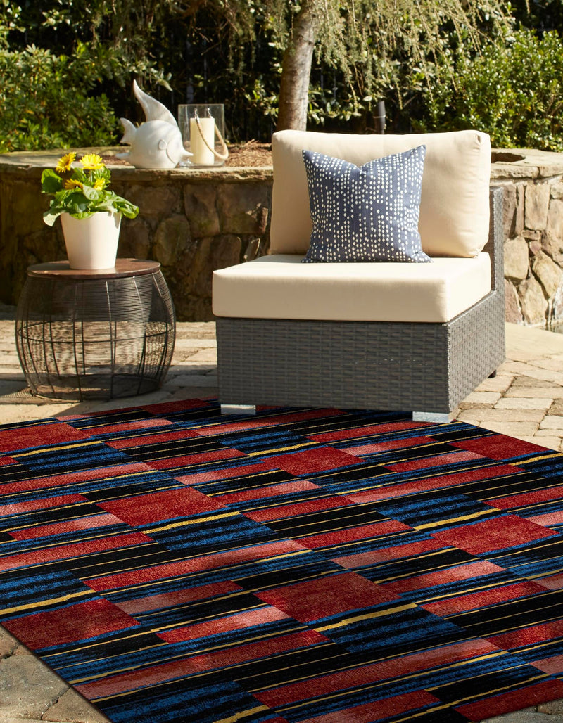 Urban Terrace Collection Area Rug - Courtyard Rectangle Multi lifestyle 3