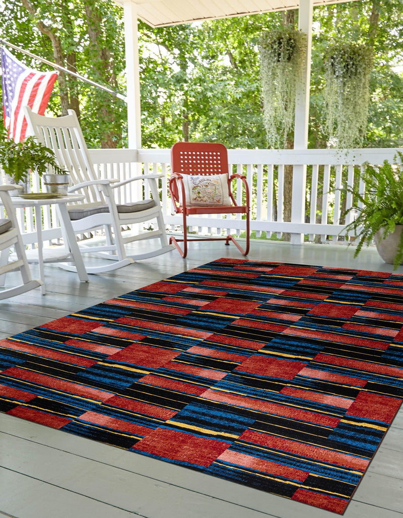 Urban Terrace Collection Area Rug - Courtyard Rectangle Multi lifestyle 5
