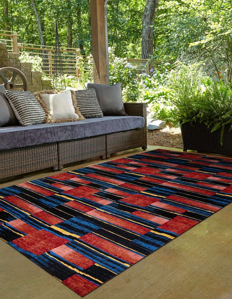 Urban Terrace Collection Area Rug - Courtyard Rectangle Multi lifestyle 7