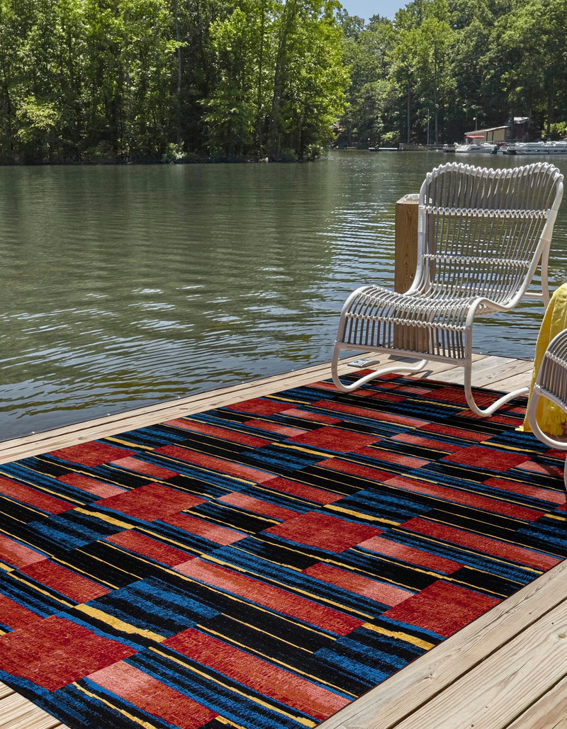 Urban Terrace Collection Area Rug - Courtyard Rectangle Multi lifestyle 8