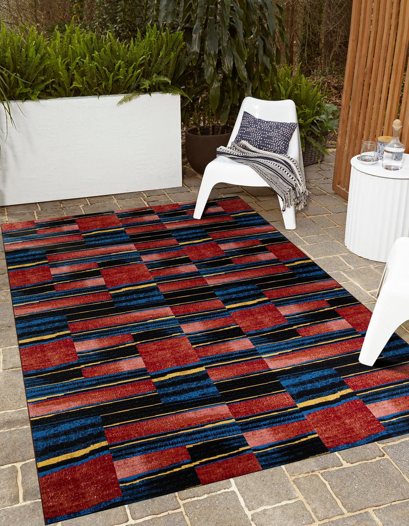 Urban Terrace Collection Area Rug - Courtyard Rectangle Multi lifestyle 9