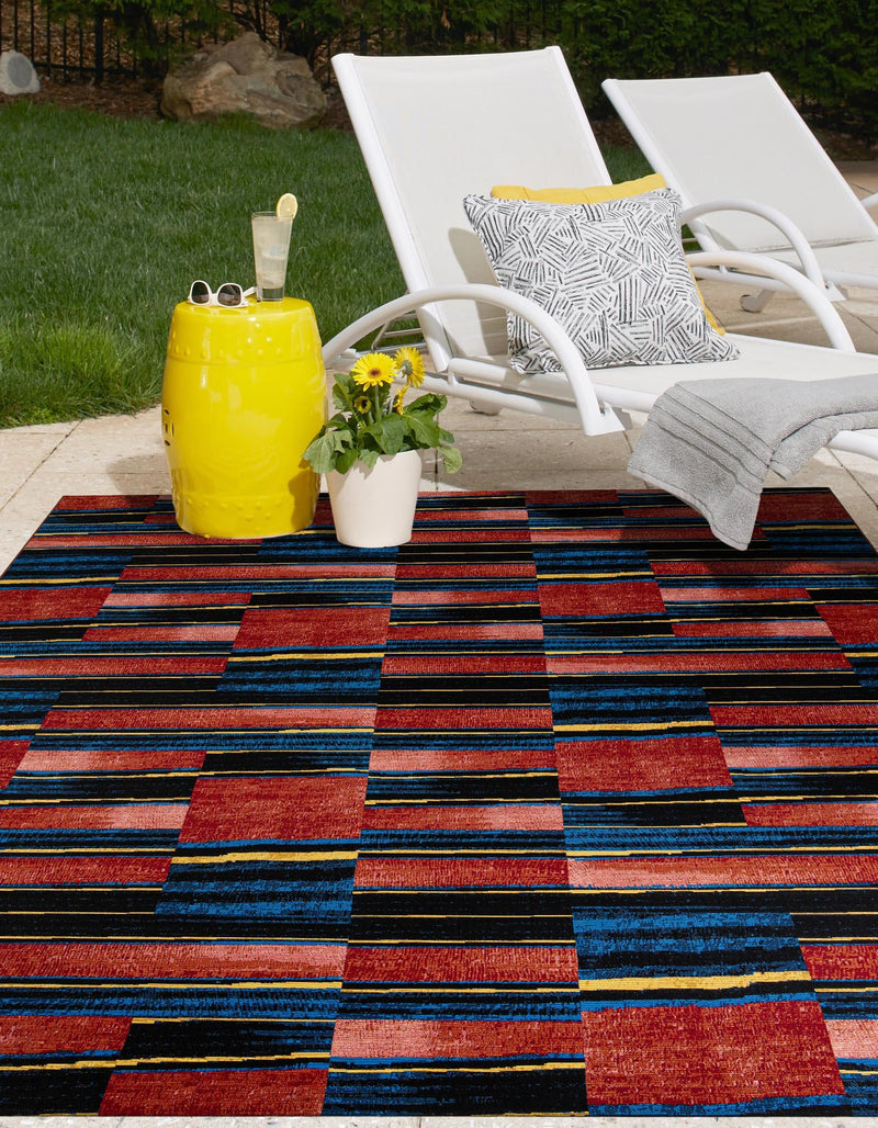 Urban Terrace Collection Area Rug - Courtyard Rectangle Multi lifestyle 10