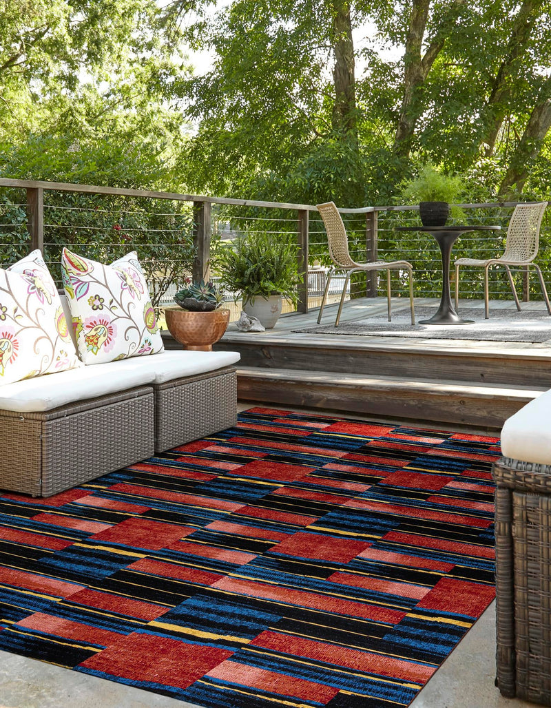 Urban Terrace Collection Area Rug - Courtyard Rectangle Multi lifestyle 11
