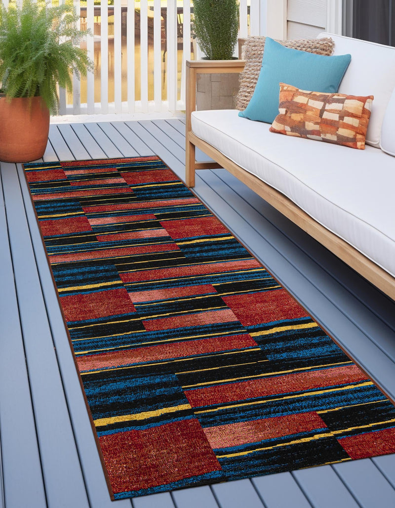 Urban Terrace Collection Area Rug - Courtyard Runner Multi lifestyle 25