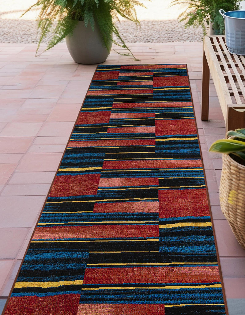 Urban Terrace Collection Area Rug - Courtyard Runner Multi lifestyle 31