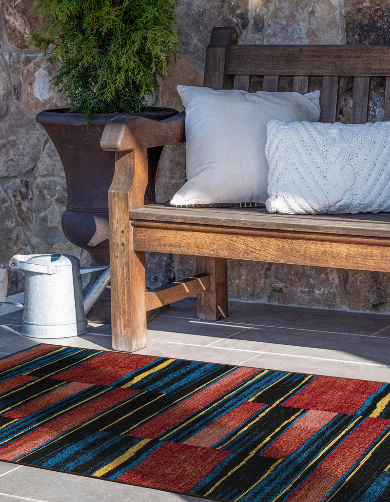 Urban Terrace Collection Area Rug - Courtyard Runner Multi lifestyle 43