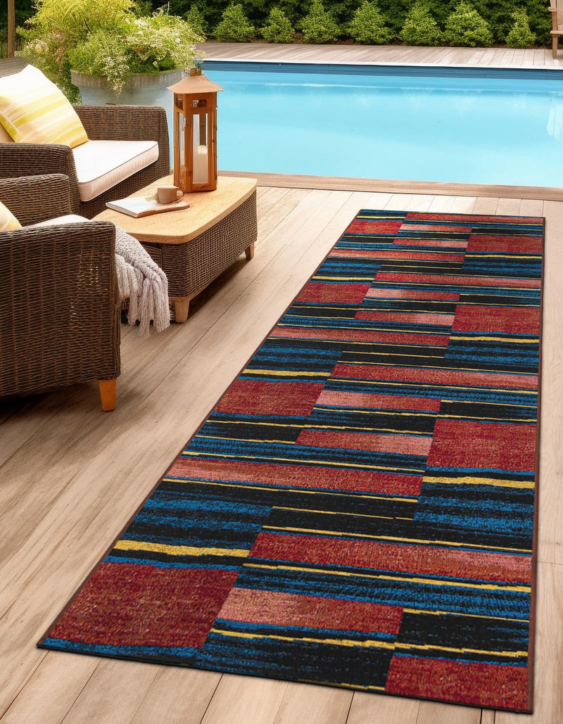 Urban Terrace Collection Area Rug - Courtyard Runner Multi lifestyle 49
