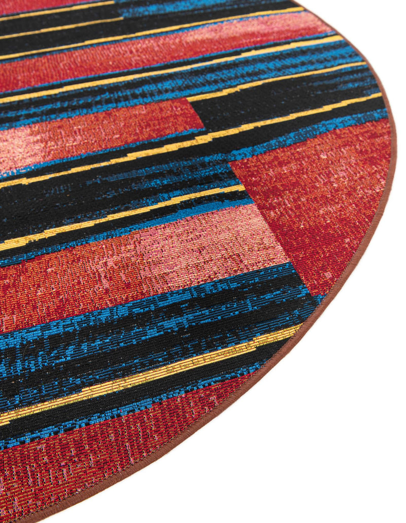 Urban Terrace Collection Area Rug - Courtyard Round Multi lifestyle 63