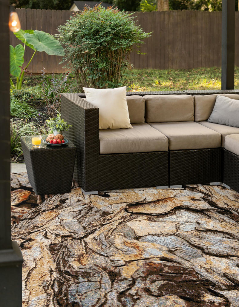 Urban Terrace Collection Area Rug - Horizon Square Multi lifestyle 26