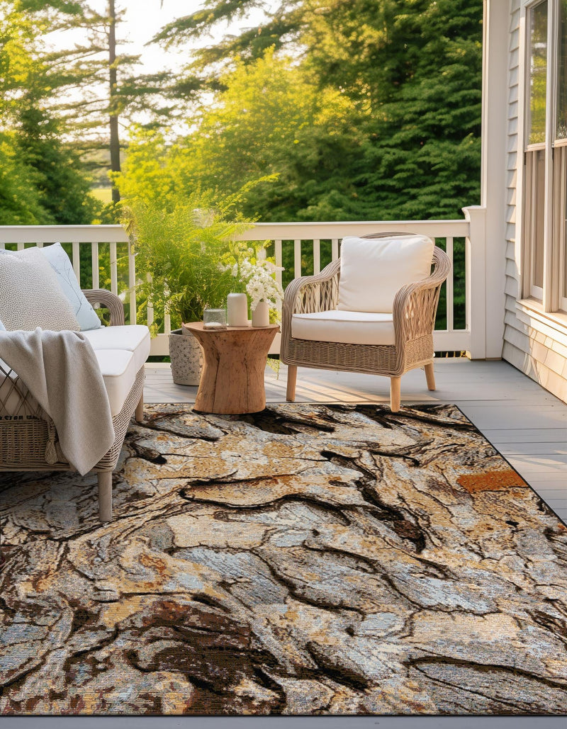 Urban Terrace Collection Area Rug - Horizon Square Multi lifestyle 38
