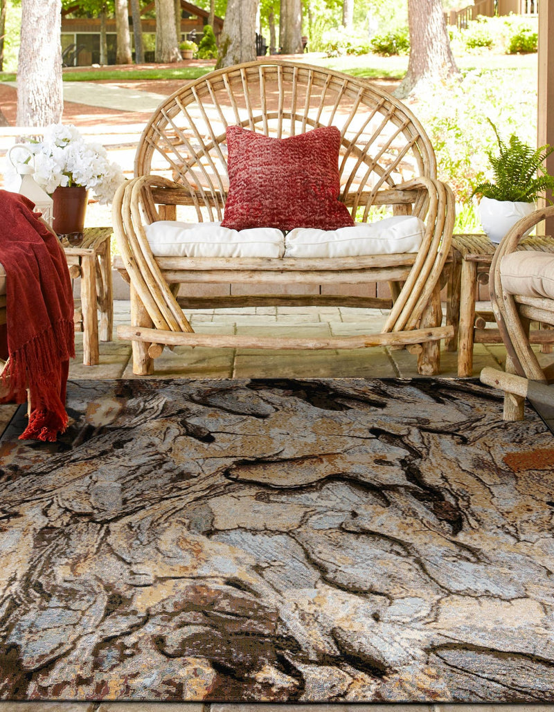 Urban Terrace Collection Area Rug - Horizon Square Multi lifestyle 44