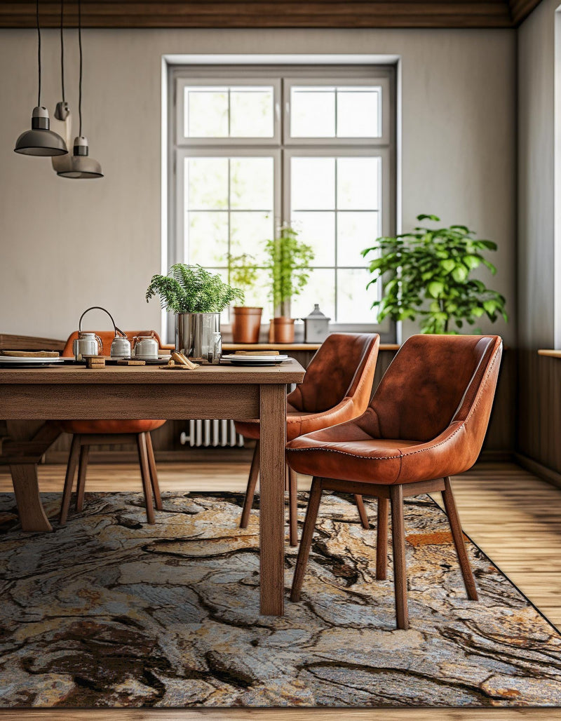 Urban Terrace Collection Area Rug - Horizon Square Multi lifestyle 47
