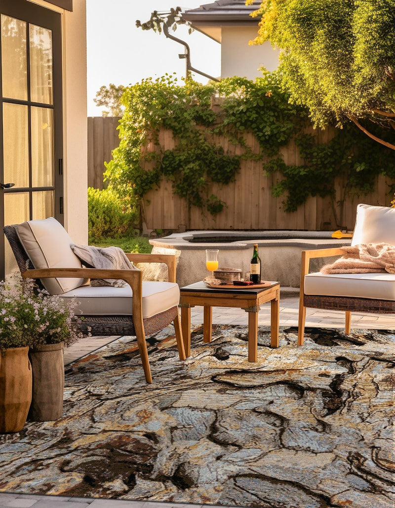 Urban Terrace Collection Area Rug - Horizon Square Multi lifestyle 50