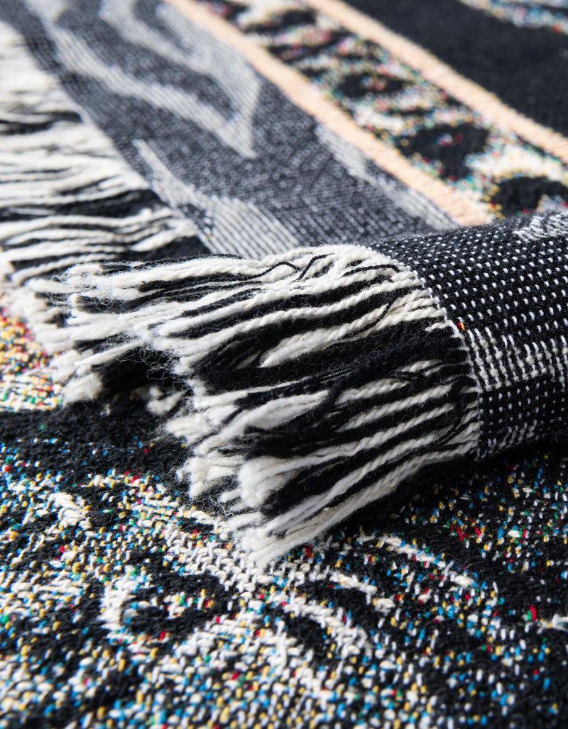 Fleece Haven Collection Area Rug - Urbana Rectangle Black and White lifestyle 7