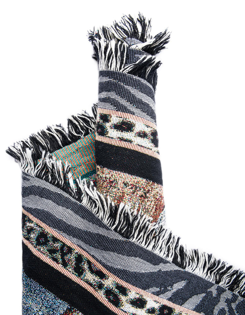Fleece Haven Collection Area Rug - Urbana Rectangle Black and White lifestyle 12