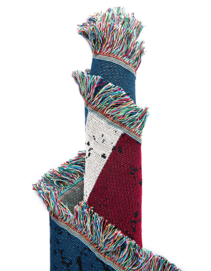 Fleece Haven Collection Area Rug - Galveston Rectangle Red and Blue lifestyle 12