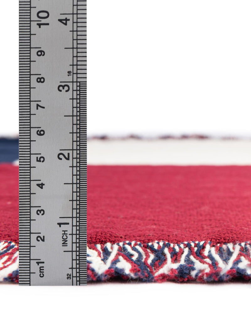 Fleece Haven Collection Area Rug - Helena Rectangle Red and Blue lifestyle 6