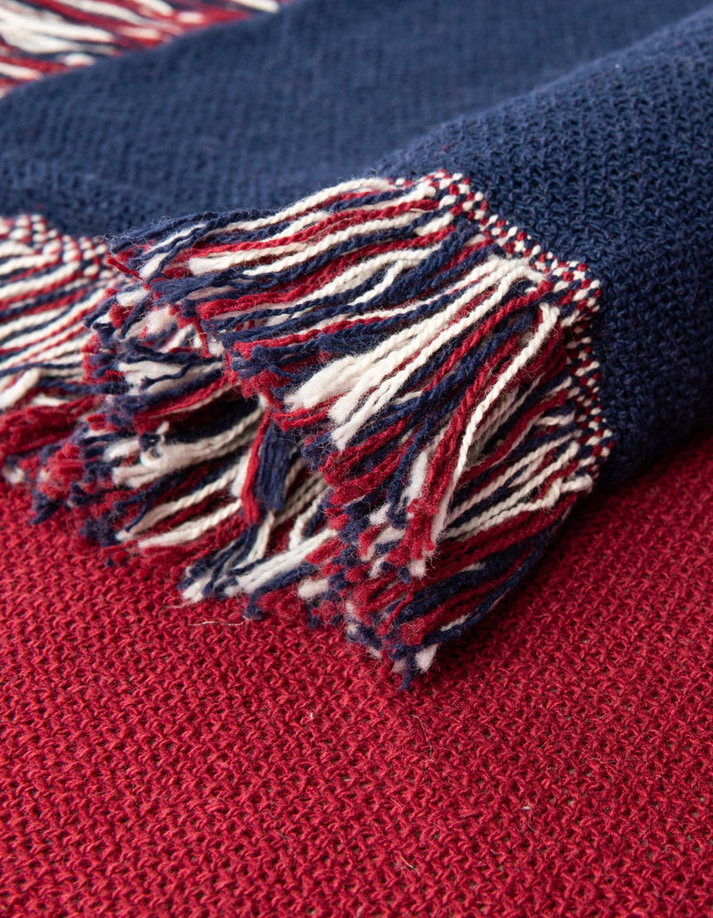 Fleece Haven Collection Area Rug - Helena Rectangle Red and Blue lifestyle 7