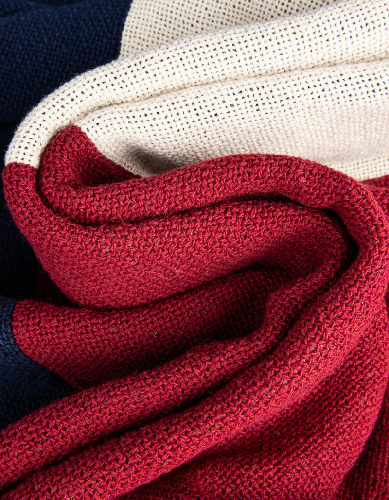Fleece Haven Collection Area Rug - Helena Rectangle Red and Blue lifestyle 9