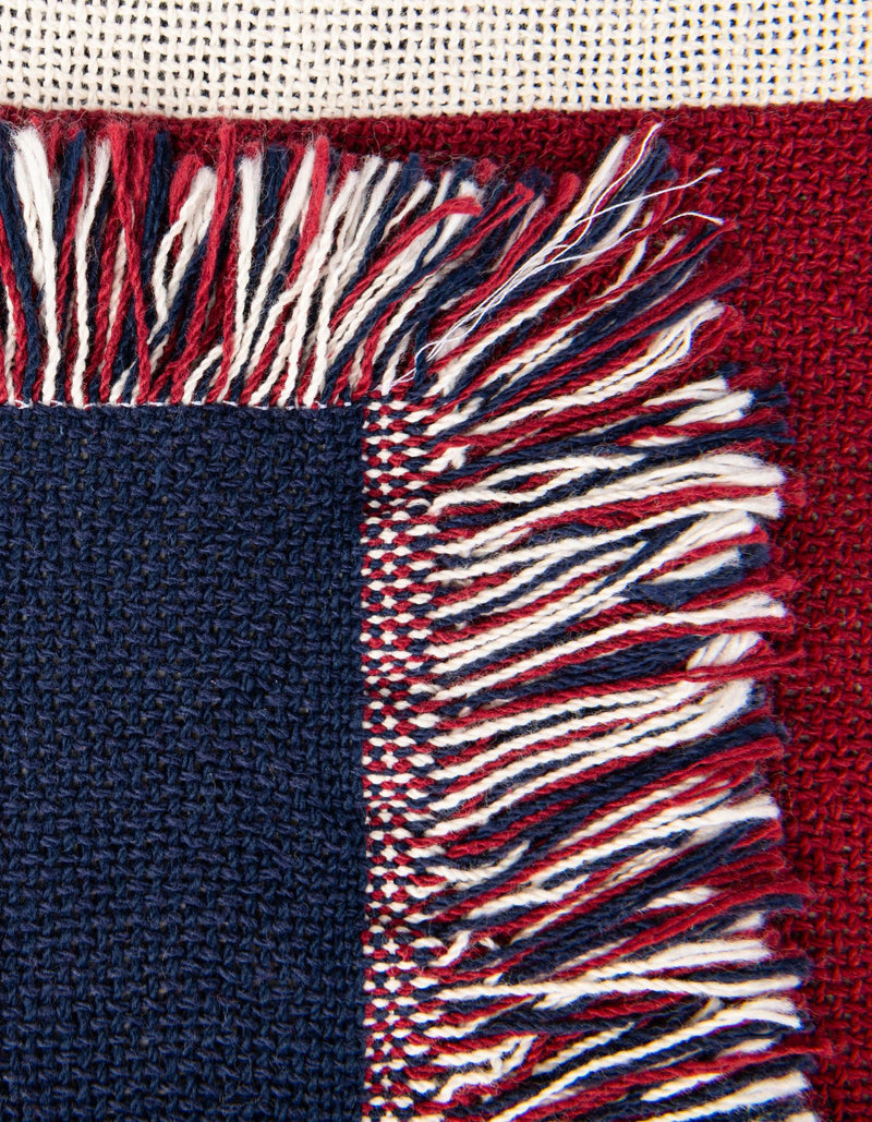 Fleece Haven Collection Area Rug - Helena Rectangle Red and Blue lifestyle 10