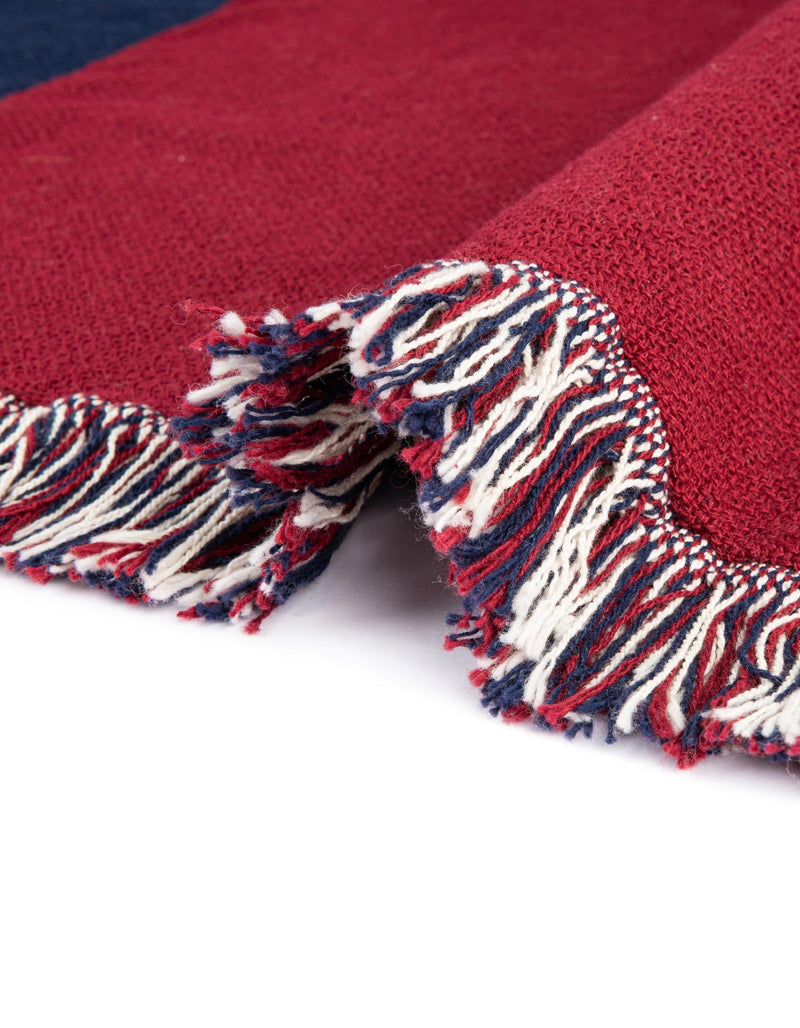 Fleece Haven Collection Area Rug - Helena Rectangle Red and Blue lifestyle 11