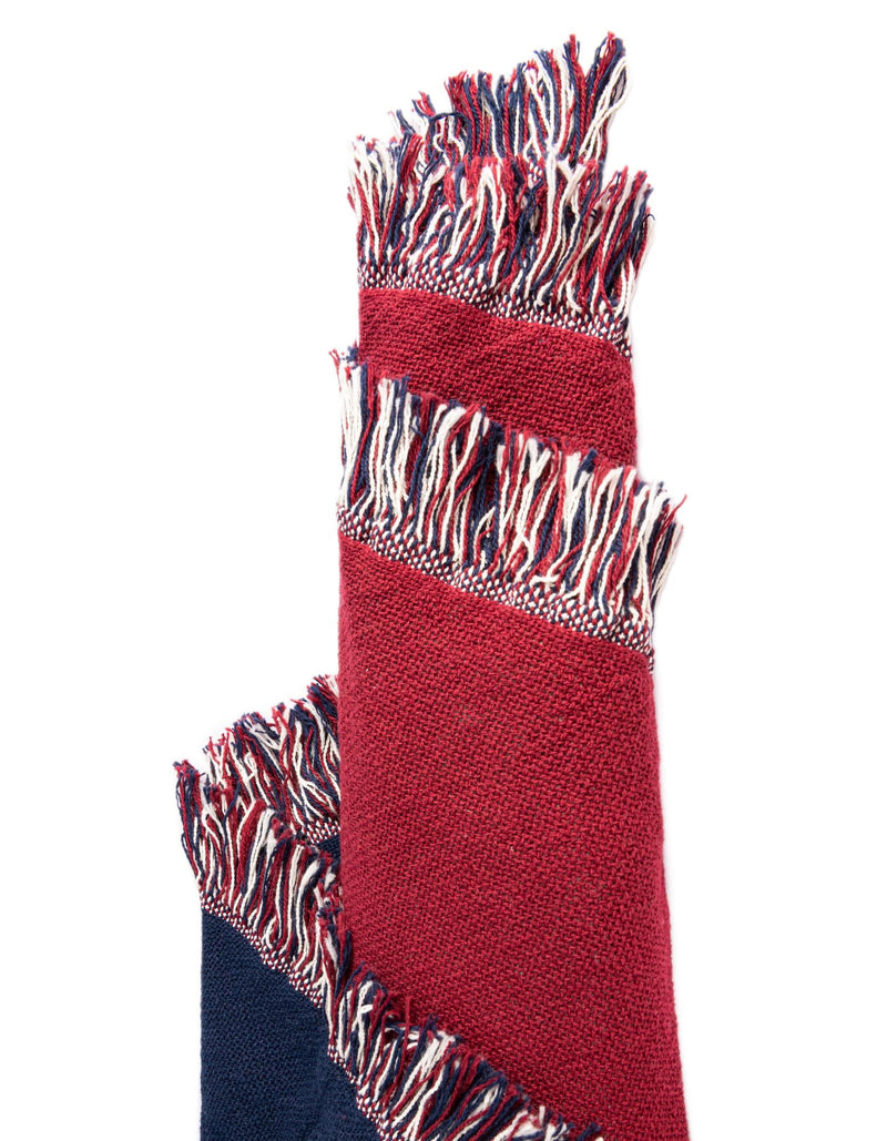 Fleece Haven Collection Area Rug - Helena Rectangle Red and Blue lifestyle 12
