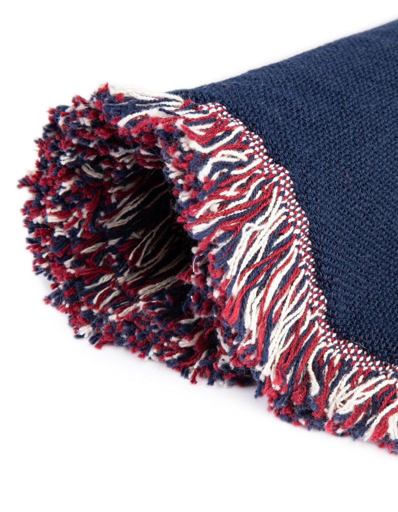 Fleece Haven Collection Area Rug - Helena Rectangle Red and Blue lifestyle 13