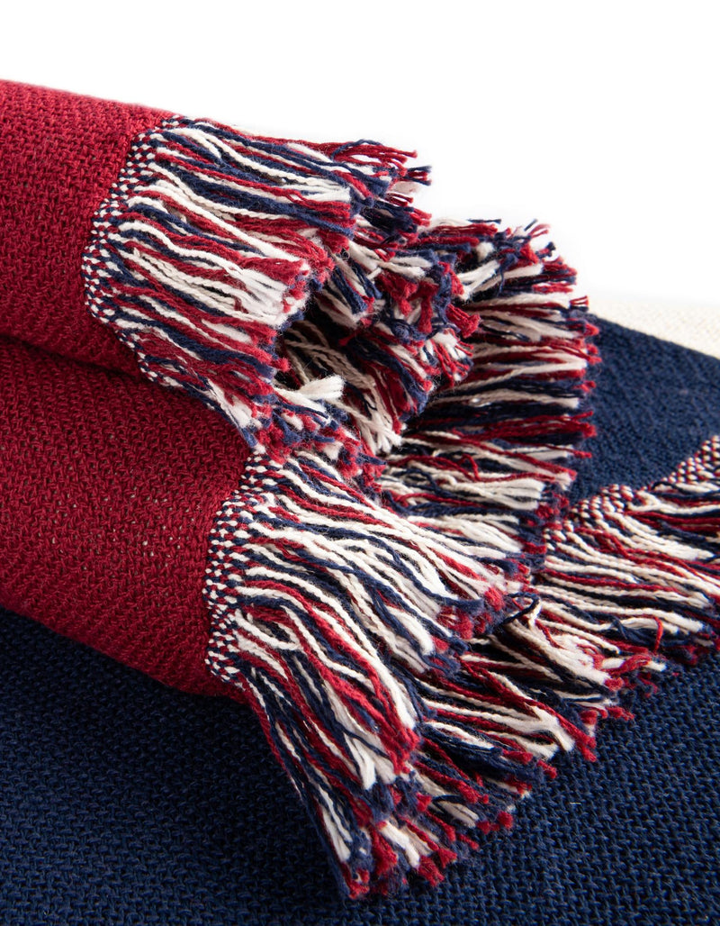 Fleece Haven Collection Area Rug - Helena Rectangle Red and Blue lifestyle 14