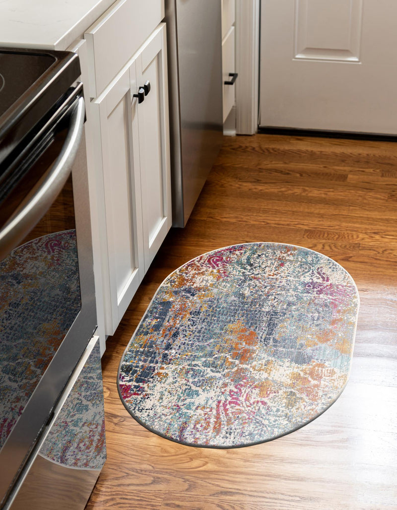 Santa Monica Sands Collection Area Rug - Pacific Oval Multi lifestyle 35