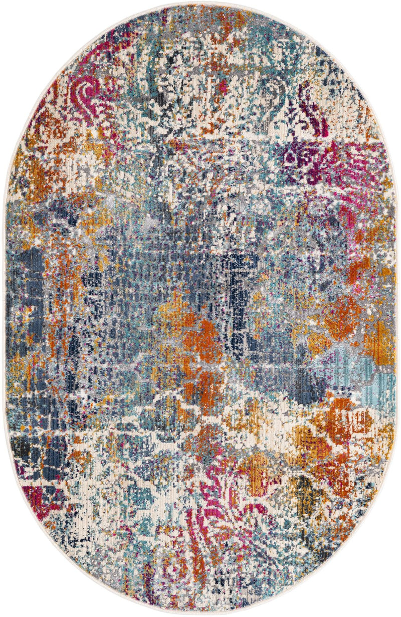 Santa Monica Sands Collection Area Rug - Pacific Oval Multi lifestyle 20