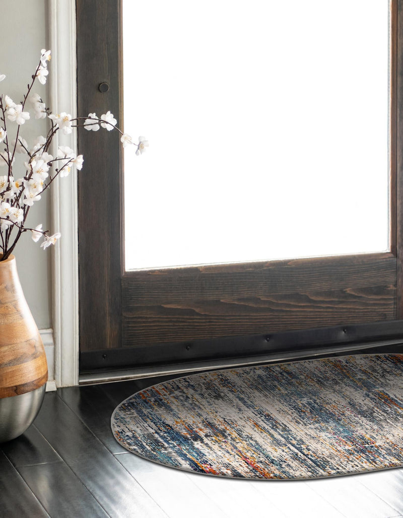 Santa Monica Sands Collection Area Rug - Palisades Oval Multi lifestyle 24