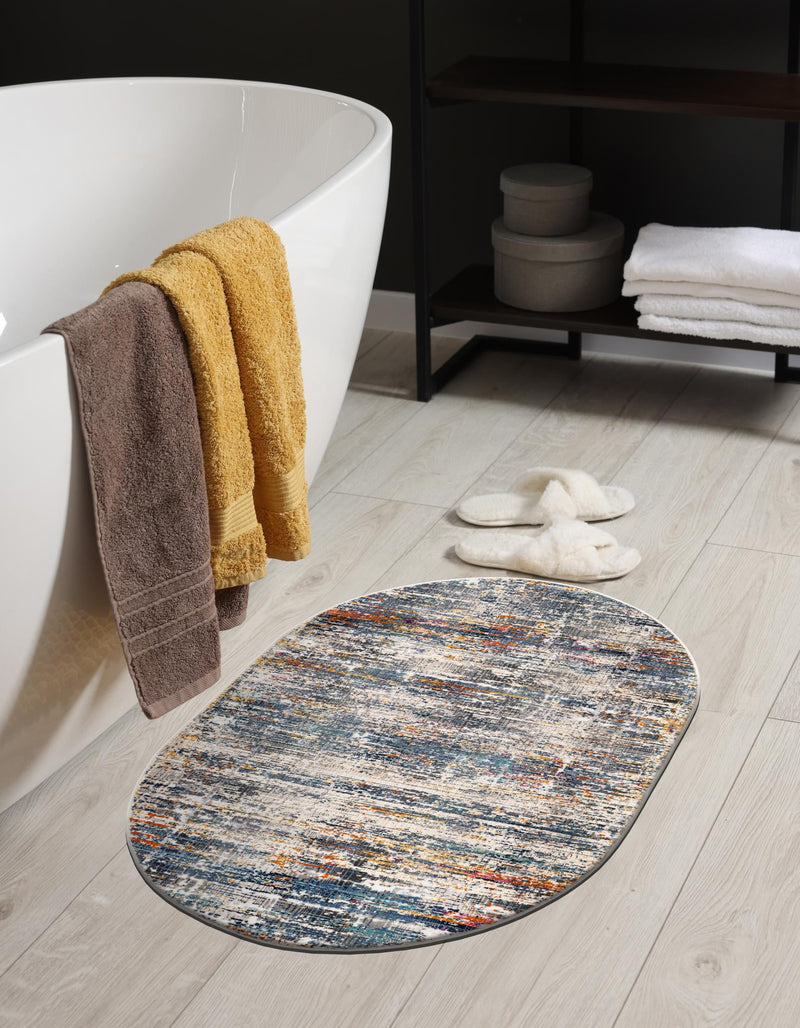 Santa Monica Sands Collection Area Rug - Palisades Oval Multi lifestyle 36