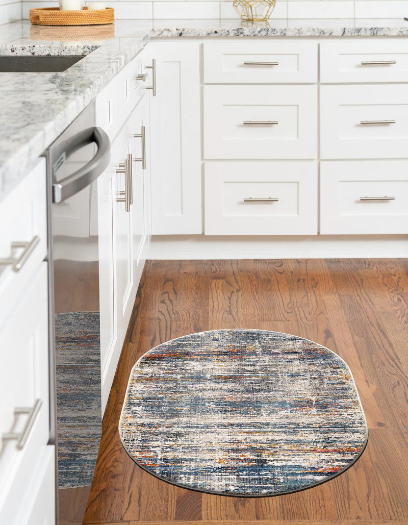 Santa Monica Sands Collection Area Rug - Palisades Oval Multi lifestyle 39