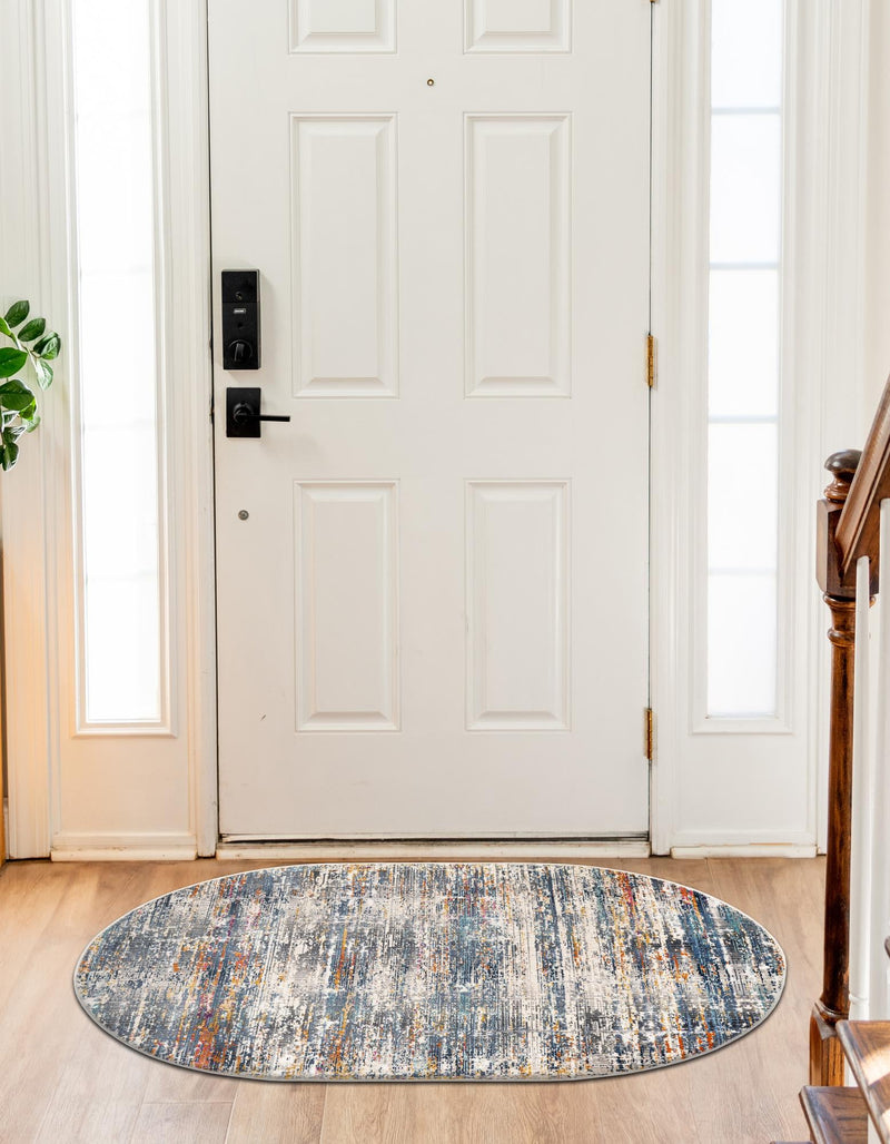 Santa Monica Sands Collection Area Rug - Palisades Oval Multi lifestyle 47